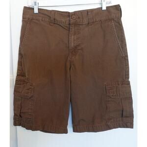 Dickies Shorts Mens 32 Brown Relaxed Fit Ripstop Cargo Workwear Duck Cotton Work